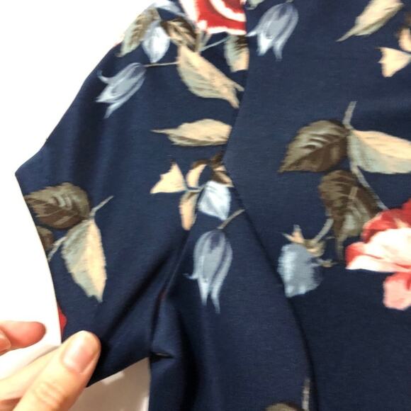 Love..Ady Floral Cap Sleeve Flounce Mini Dress Womens M Fit Flare Casual - Picture 7 of 8